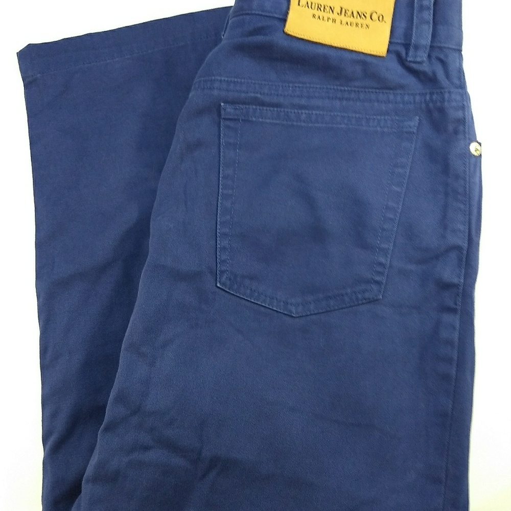 Ralph Lauren Womens Navy Blue Straight Leg Jeans 6